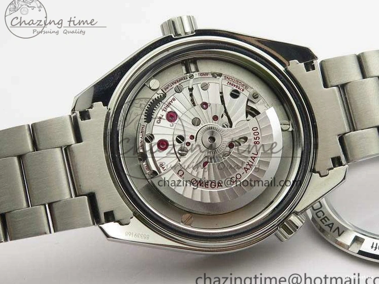 0415 Planet Ocean Pro 45mm OMF 1:1 Best Edition Orange Marker On SS Bracelet A8500 (Black Balance Wheel) Durable 8141